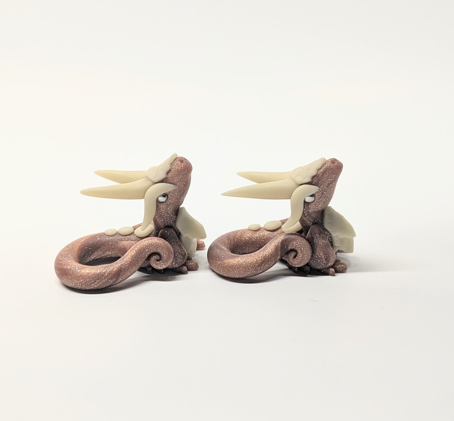 Rose Gold Glitter and Glow in the Dark Dragon