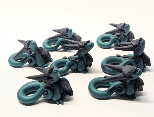 Forest Green and Black Dragon